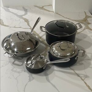 Stainless Steel Cookware Set - Black